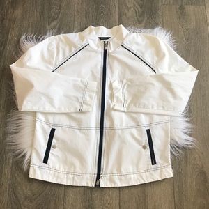 Index white zipper jacket
